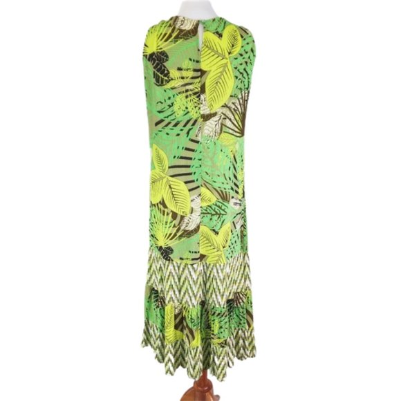 Dressbarn Maxi Dress Sleeveless Green Floral Sz 8 - Picture 6 of 9